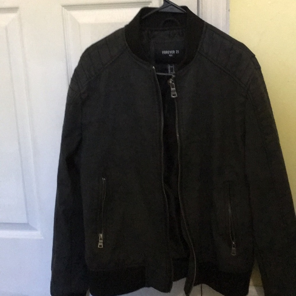 Forever 21 Gray and black bomber jacket